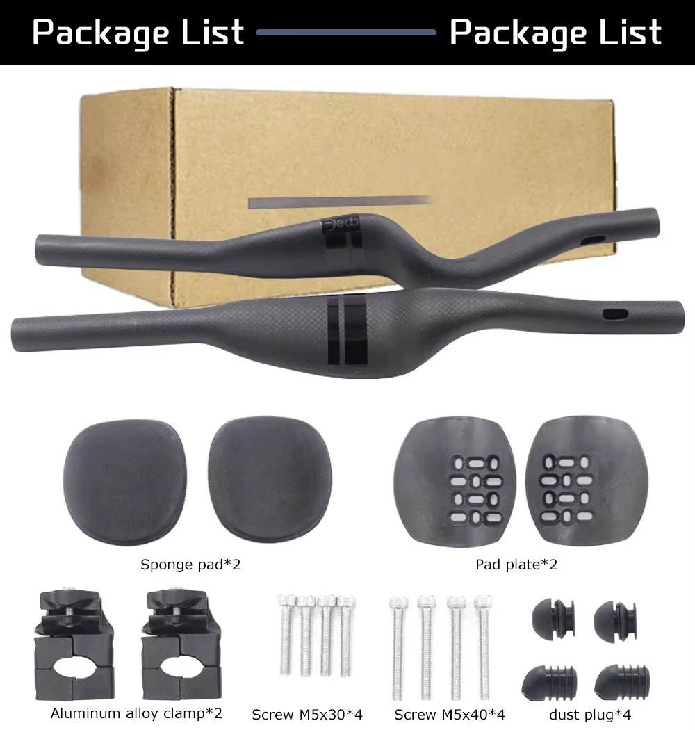 Guidon ergonomique TT de routage de câble interne DEDA 35 °   Conception complète d'Aero de fibre de carbone de la barre d'extension 3K d'essai de temps de triathlon