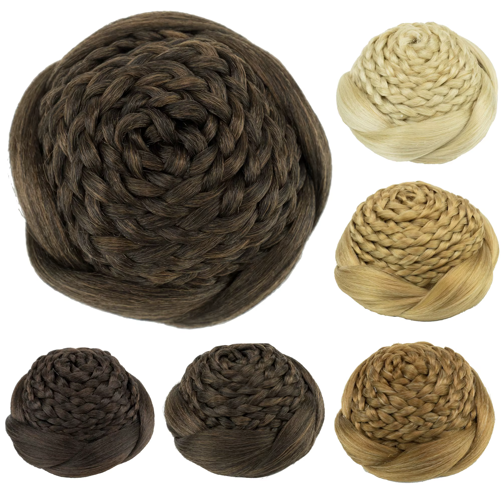 Cheveux synthétiques tressés Chignon danseur couverture de cheveux beignet postiches chouchous Chignon Afro bouffant chignons pour les femmes