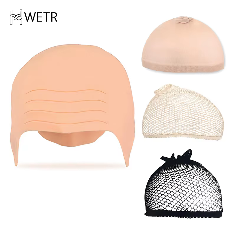 Ensemble de bonnets chauve en Latex pour adultes