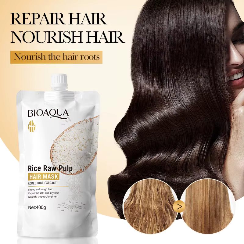 Masque capillaire à la kératine magique, 10/30/50/100/400g, 5 secondes, réparation des cheveux crépus endommagés, doux, lisse et brillant, riz hydratant, soins capillaires