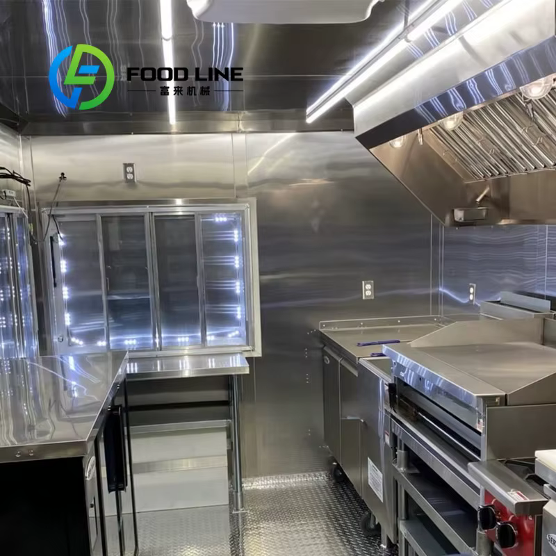 Conteneur barbecue Restaurant Bar restauration rapide Pizza remorque Mobile 20 pieds 40 pieds conteneur Commercial cuisine à vendre