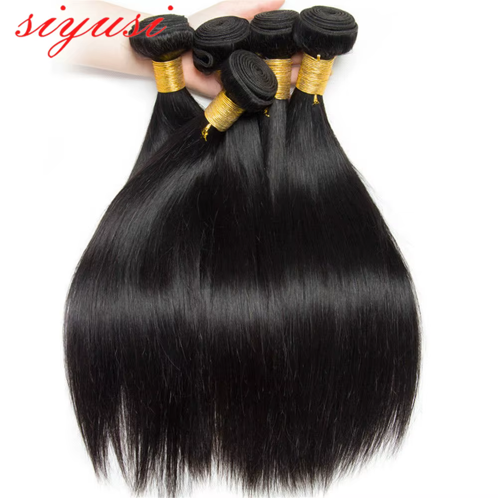 Paquets brésiliens de cheveux raides 1/3/4 pièces 100%