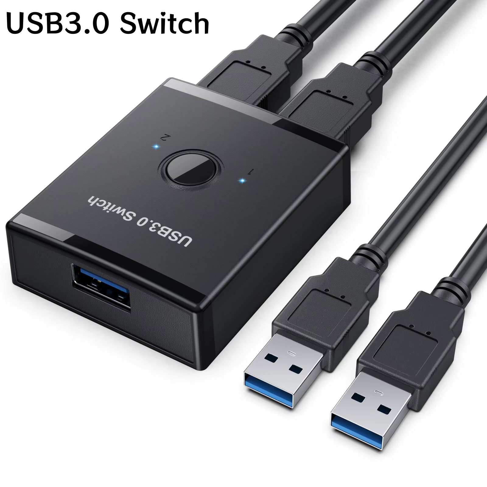 Commutateur USB3.0 1x2/2x1, Hub USB bidirectionnel, extension USB 3.0, contrôleur partagé pour clavier PC, souris, imprimante