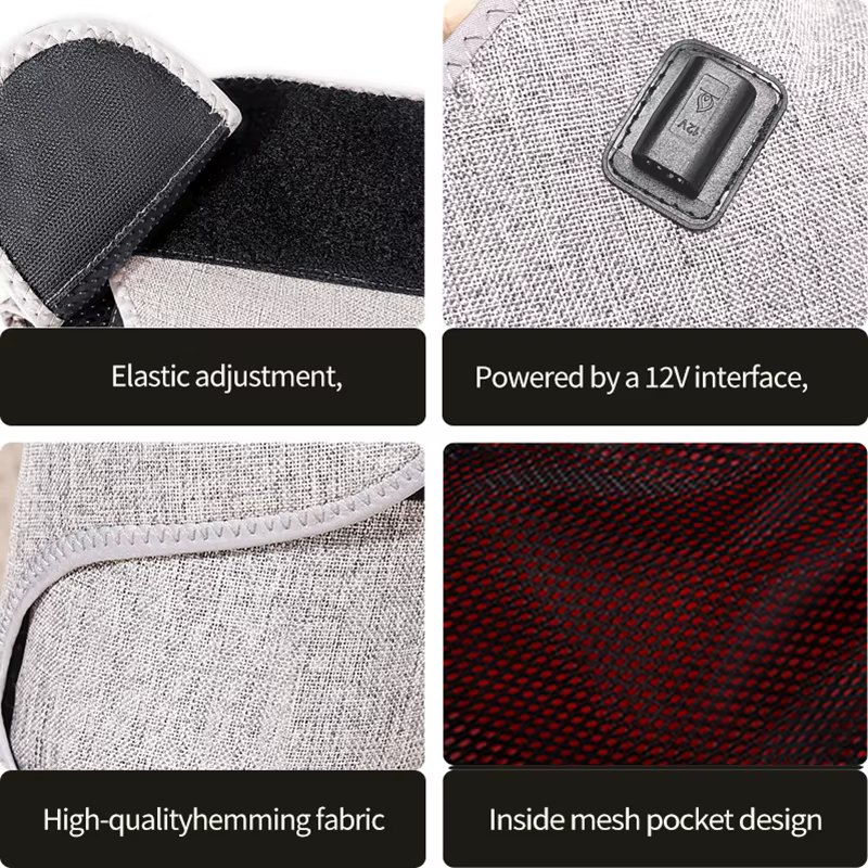 90 perles de lumière rouge, coussin chauffant pour mollets, masseur pour mollets, coussin à compresse chaude, 3 modes de réglage, idéal pour la relaxation des muscles du mollet et le confort des artic