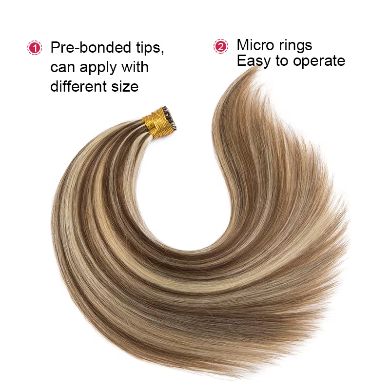 Extensions de cheveux ITIP lisses, cheveux humains 100% naturels, cheveux Remy humains, 50 mèches, capsule de kératine, extensions de cheveux naturels à fusion humaine