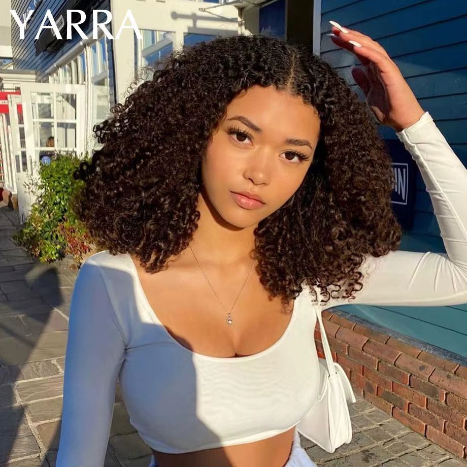 YARRA brésilien Afro crépus bouclés cheveux humains paquets 4b 4c Afro crépus en vrac cheveux humains armure paquet affaire Extensions de cheveux en gros