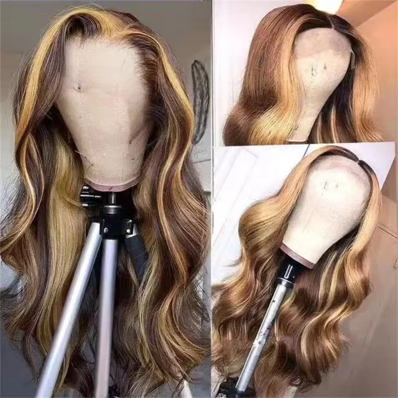 Nouvelle perruque en cheveux humains Highlight