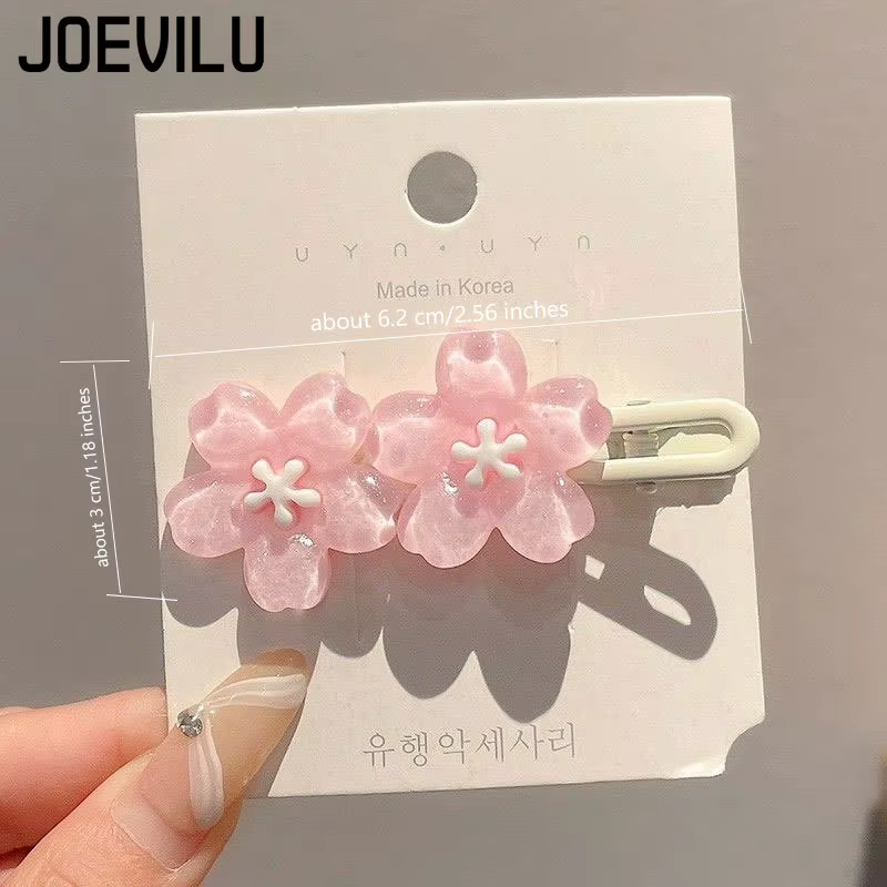 Pince à cheveux romantique en fleur de cerisier rose