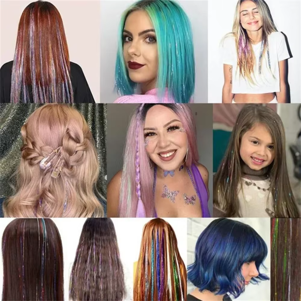 Kit de guirlandes de cheveux à fils brillants