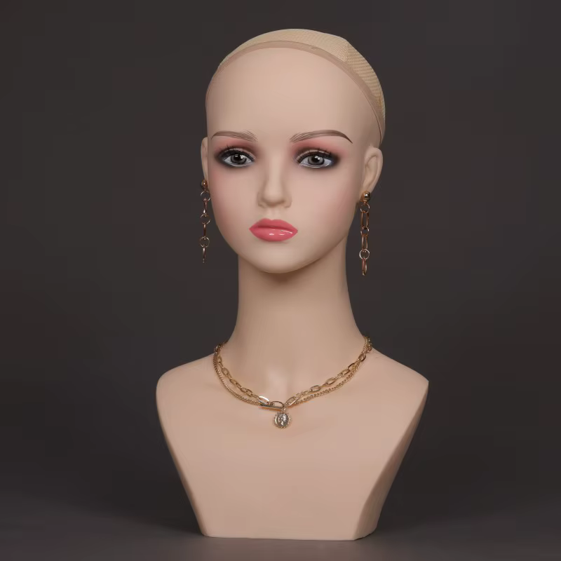 Tête de Mannequin avec Maquillage pour Perruques