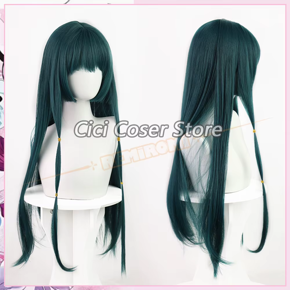 Perruque de Cosplay Maomao The Apothecary Diaries, cheveux longs verts, boucles d'oreilles Mao Mao, épingles à cheveux, couvre-chef pour femme, accessoires de fête d'halloween