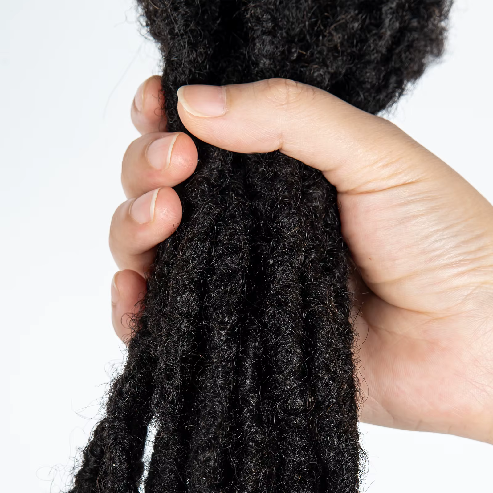 Loc Extension cheveux humains 0.6 cm largeur 8 pouces 50 brins à la main Dreadlock Inter