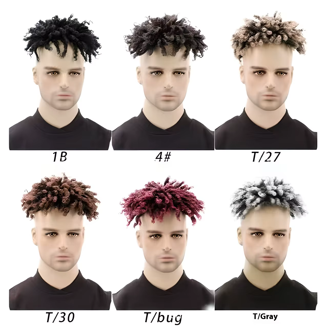 Perruque toupet courte Dreadlock avec Clips