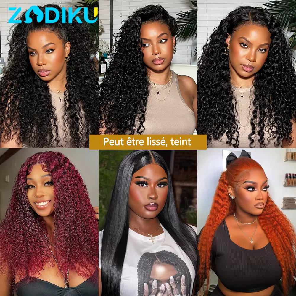 262626 Pouces Tissage Humain Hair Curly Wave