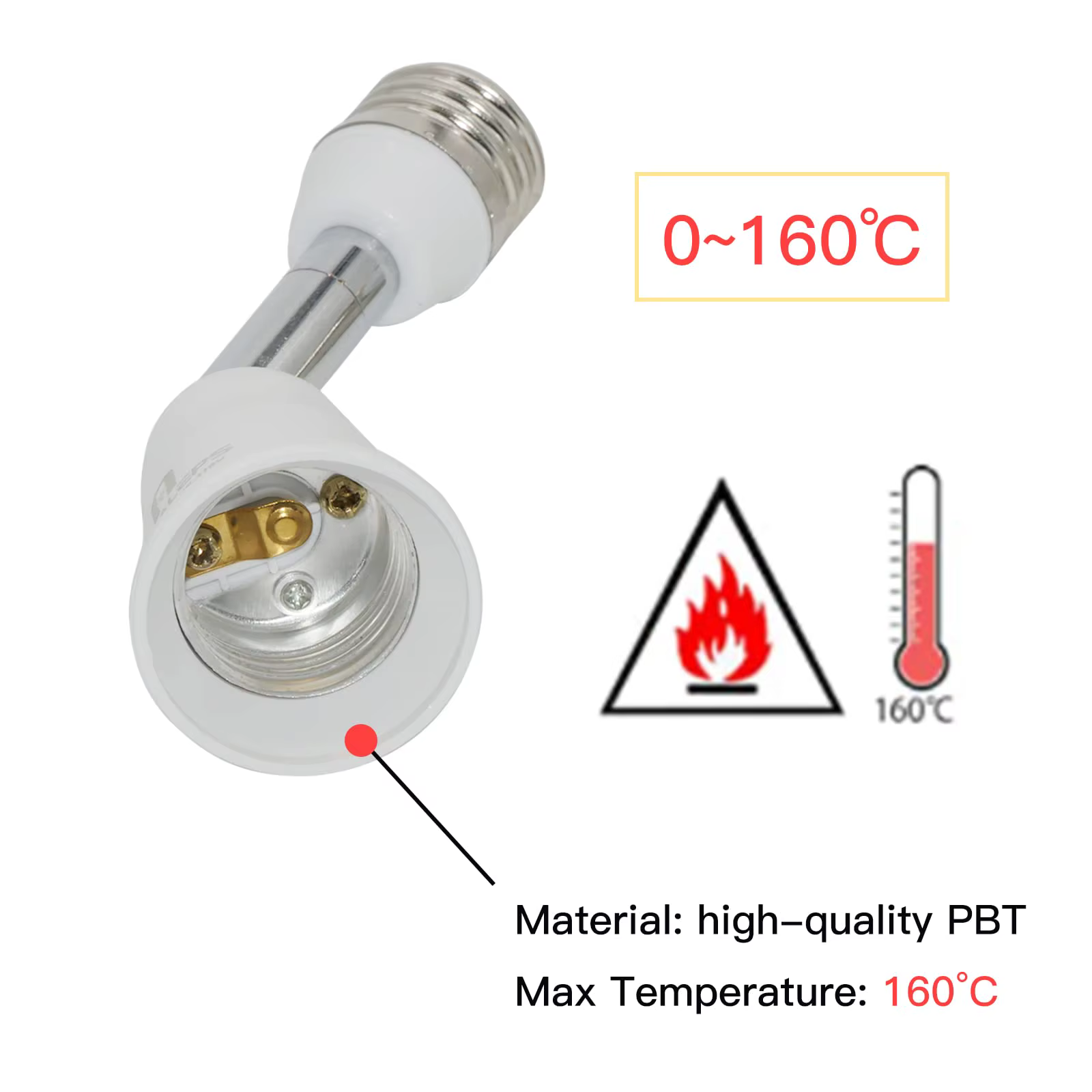 Adaptateur d'extension de prise, extension réglable, support élastique, convertisseur de prise convaincu, 5.5 pouces, 11.5 cm, 2 pièces