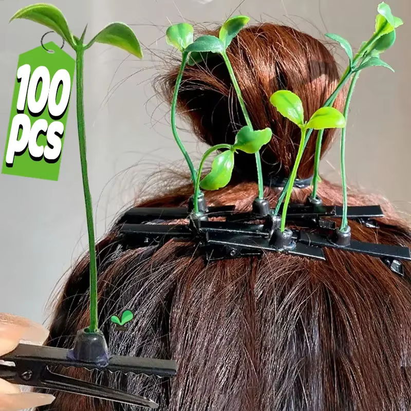 Pinces à cheveux mignonnes en forme de pousses de haricots