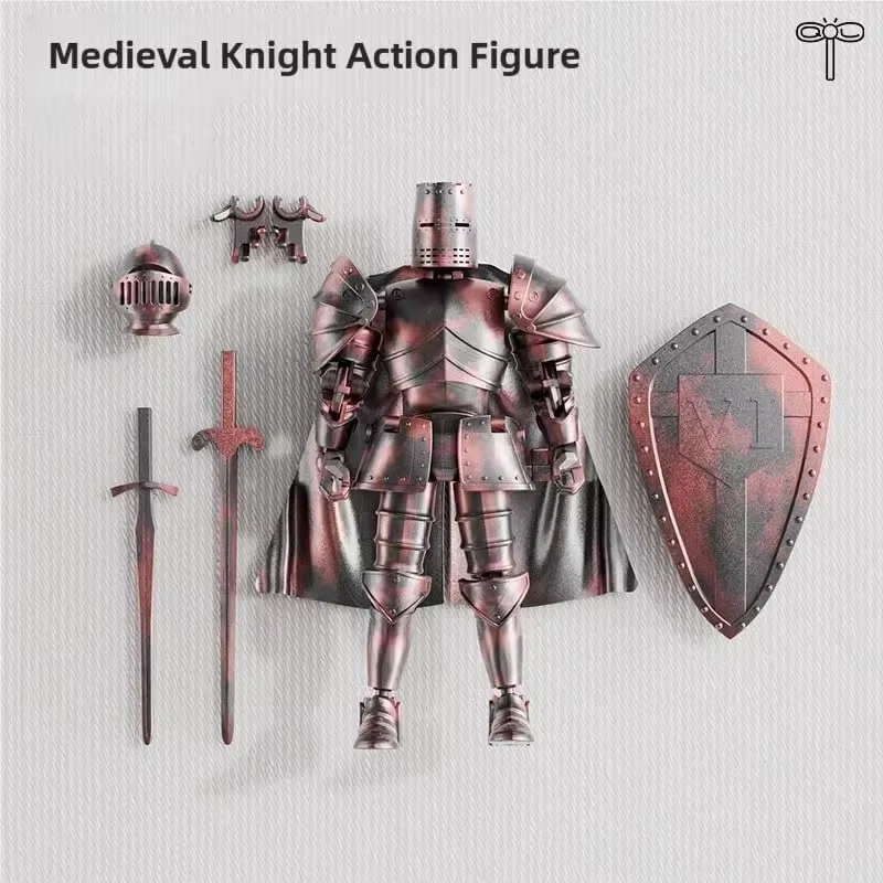 Figurine d'action Knight Armor – Robot mobile multi-articulé à monter soi-même avec armure médiévale, jouet de collection posable pour enfants et adultes