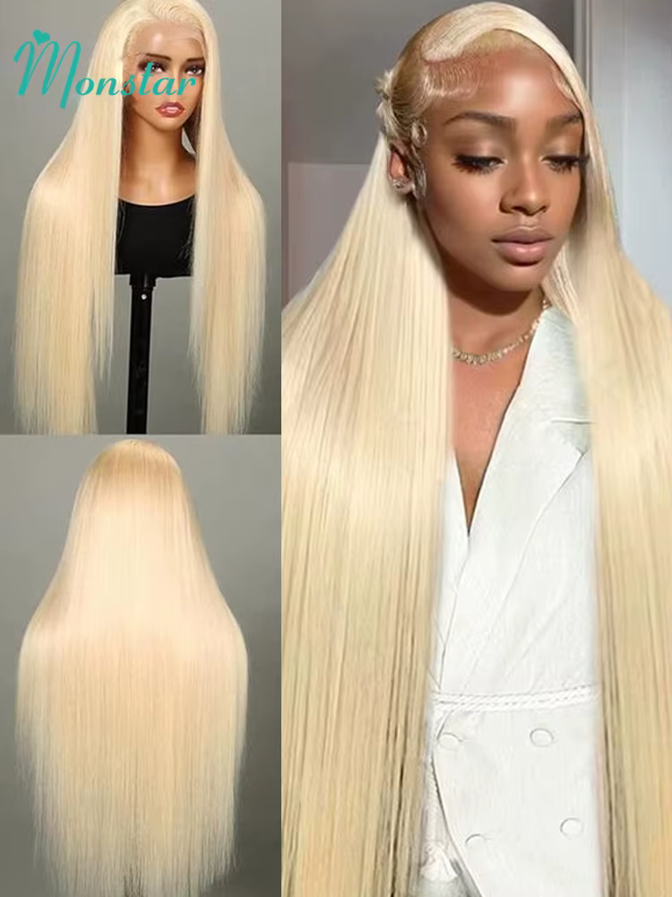 13x4 13x6 360 HD Transparent 613 couleur blond miel avant de lacet perruques de cheveux humains pour les femmes brut brésilien droite dentelle frontale perruque