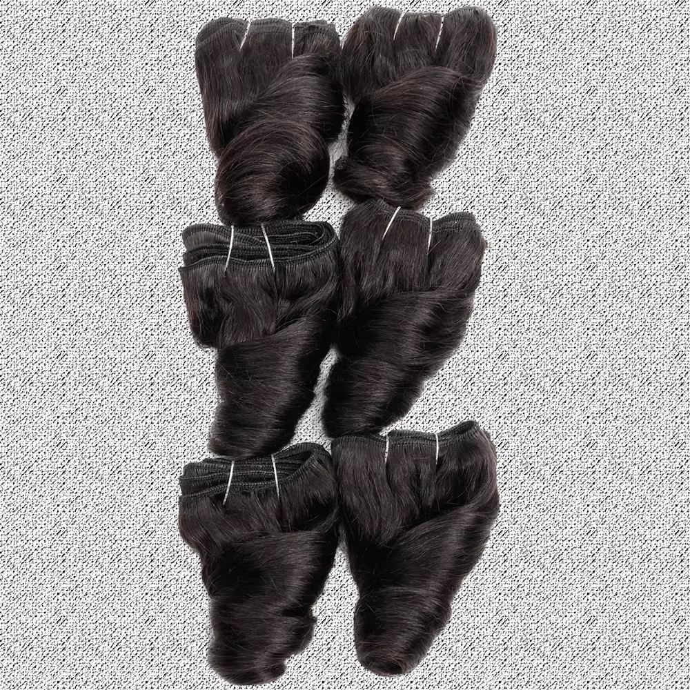 Extensions de cheveux humains ondulés naturels noirs de 8 à 12 pouces pour femmes