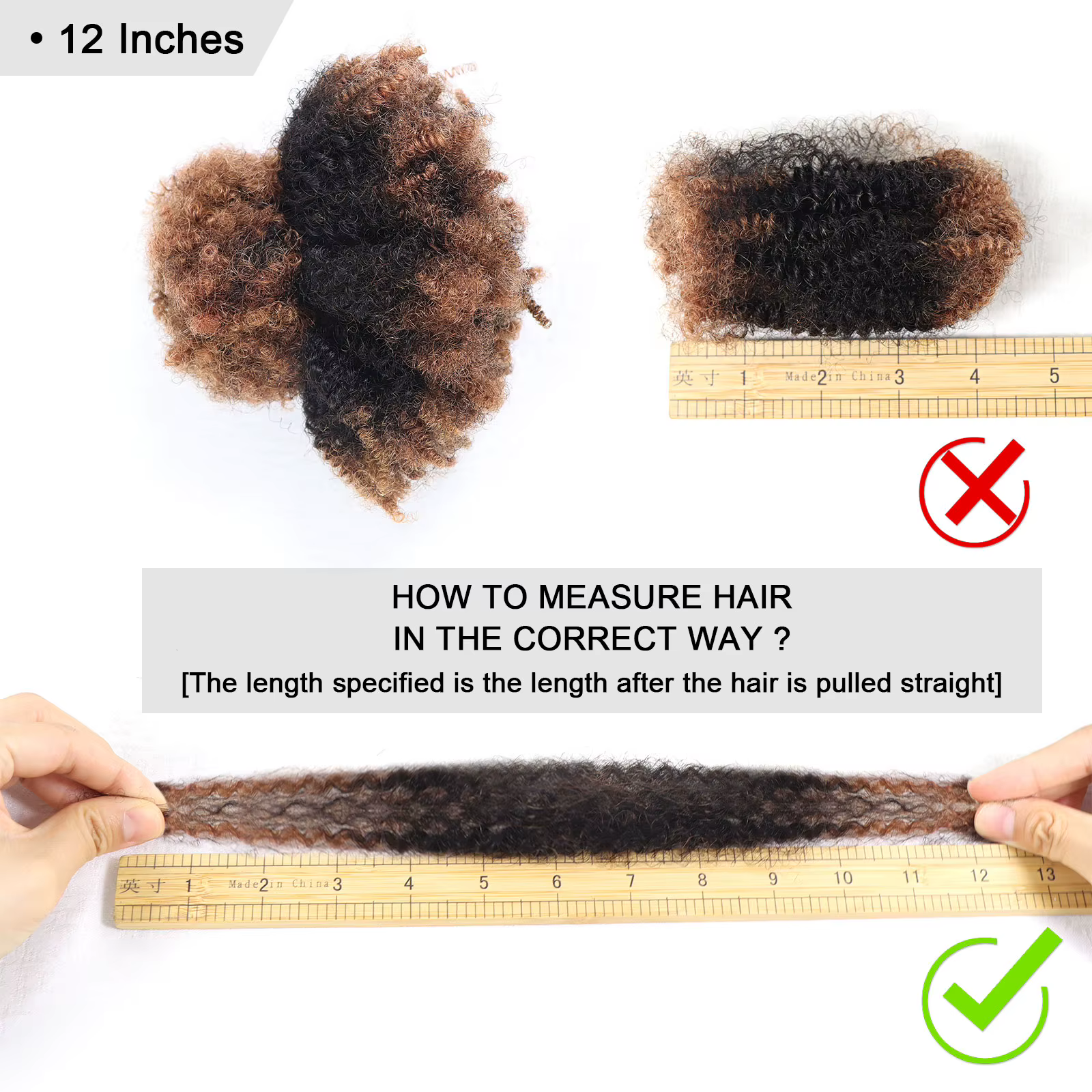 Extensions de cheveux humains Afro crépus bouclés en vrac