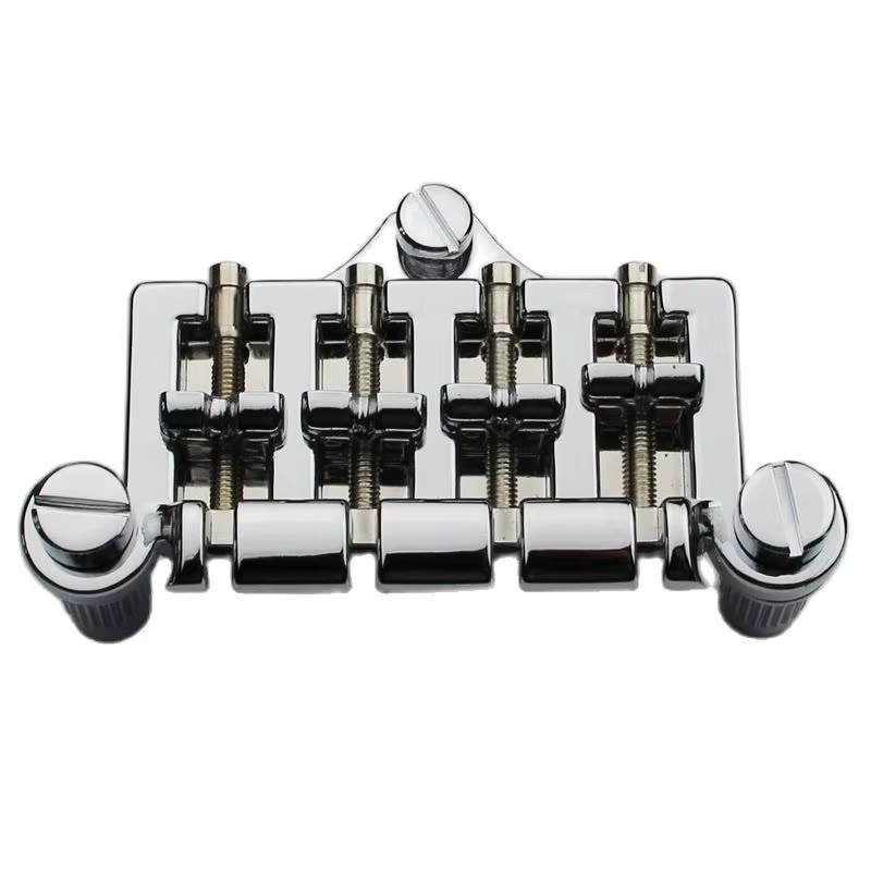Cordier de pont de basse chromé à 3 points et 4 cordes pour pièces de guitare GBS EP