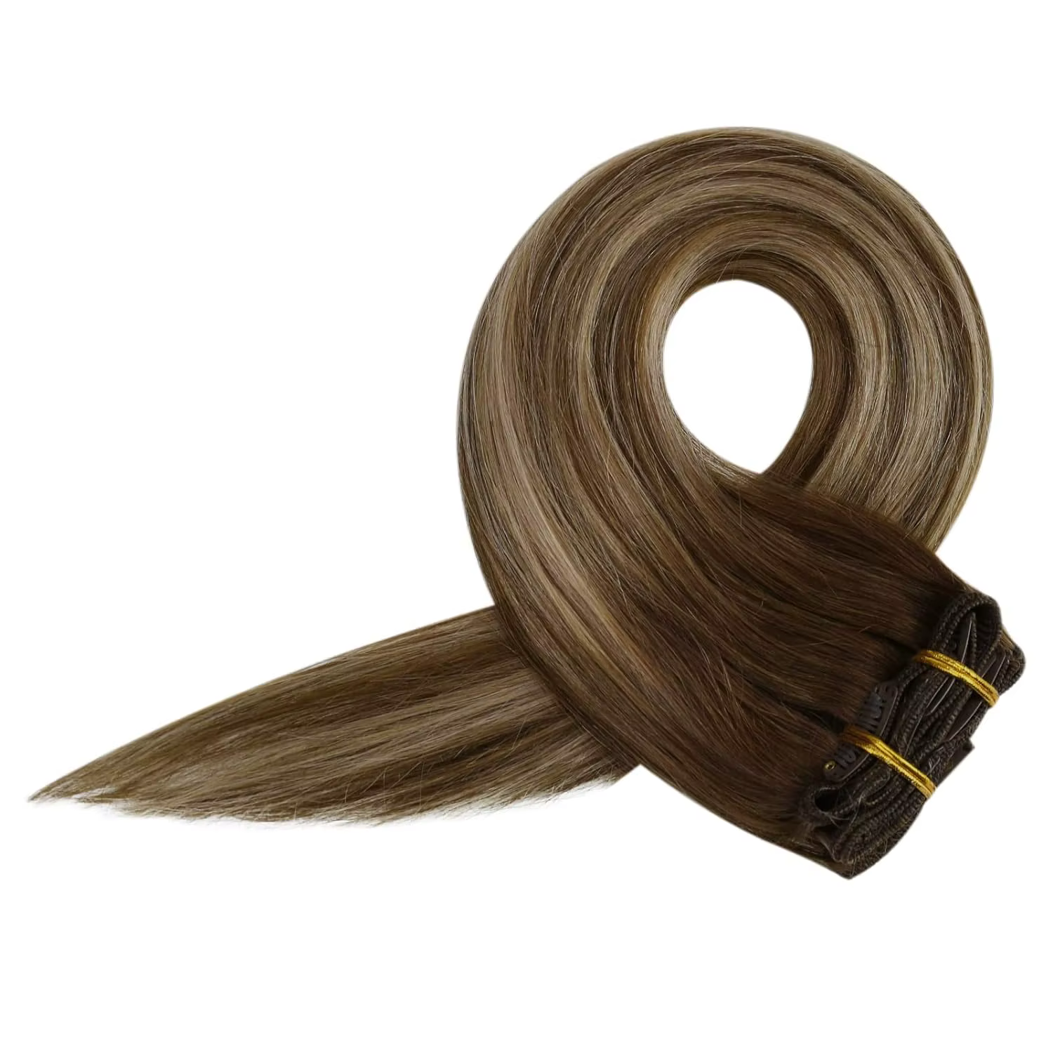 Extensions de cheveux humains pleine brillance pince dans