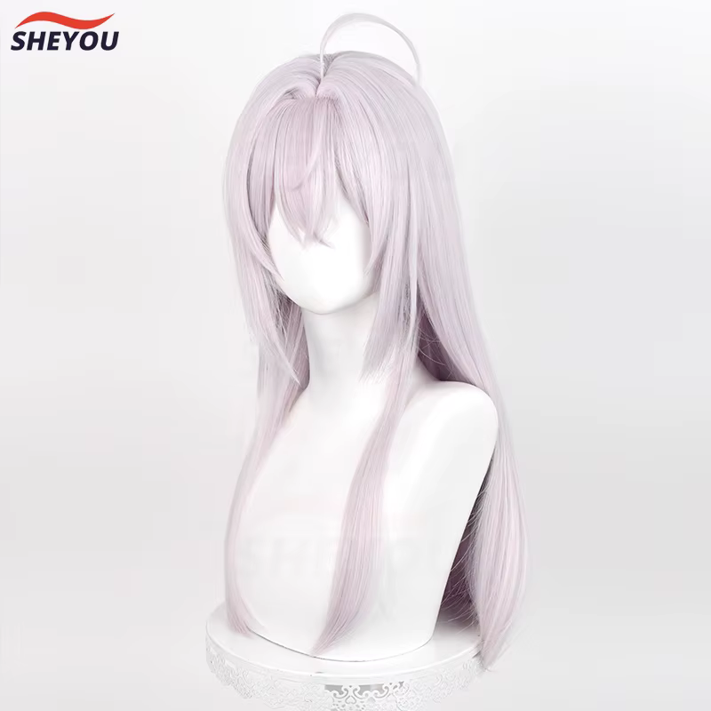 Alya-Perruque Cosplay Synthétique Longue Droite Gris Rose Alisa Mikhailova Kujou