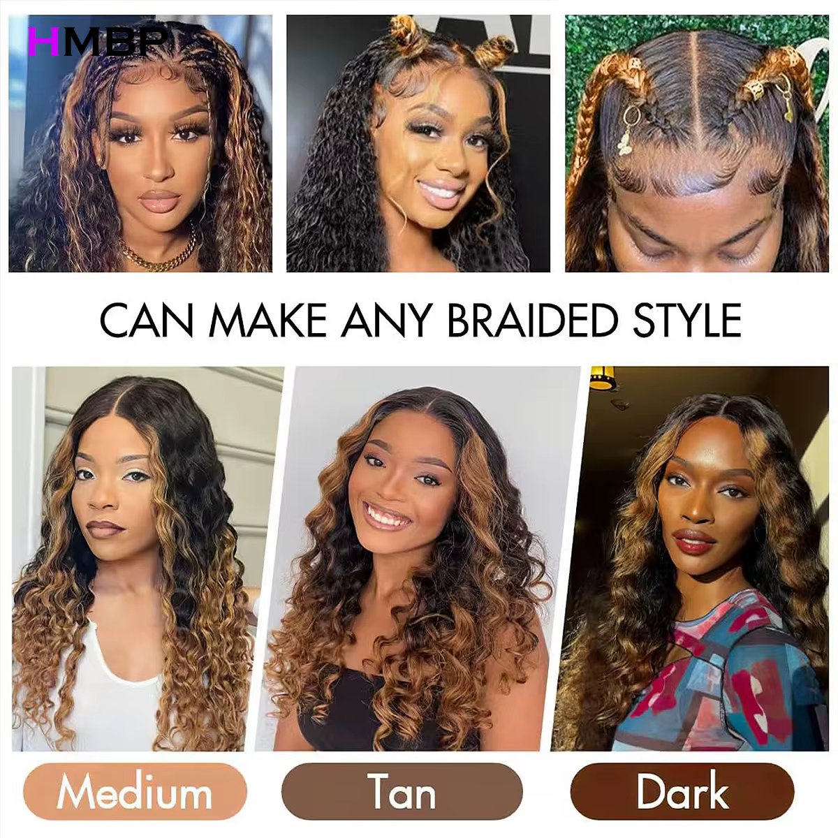 Honey Blonde Glueless Wigs, Deep Wave Wear and Go, Hd Lace Frmetals Wig, Human Hair, Ombre Water Wave, Pre-Plucked Wig, 13x6