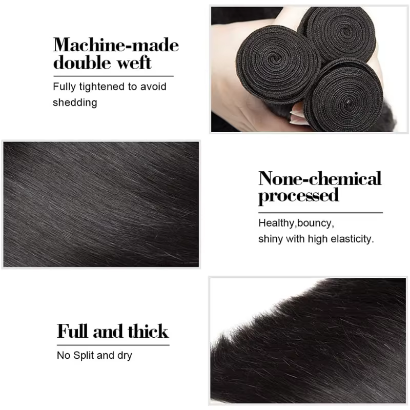 Extensions de cheveux humains lisses