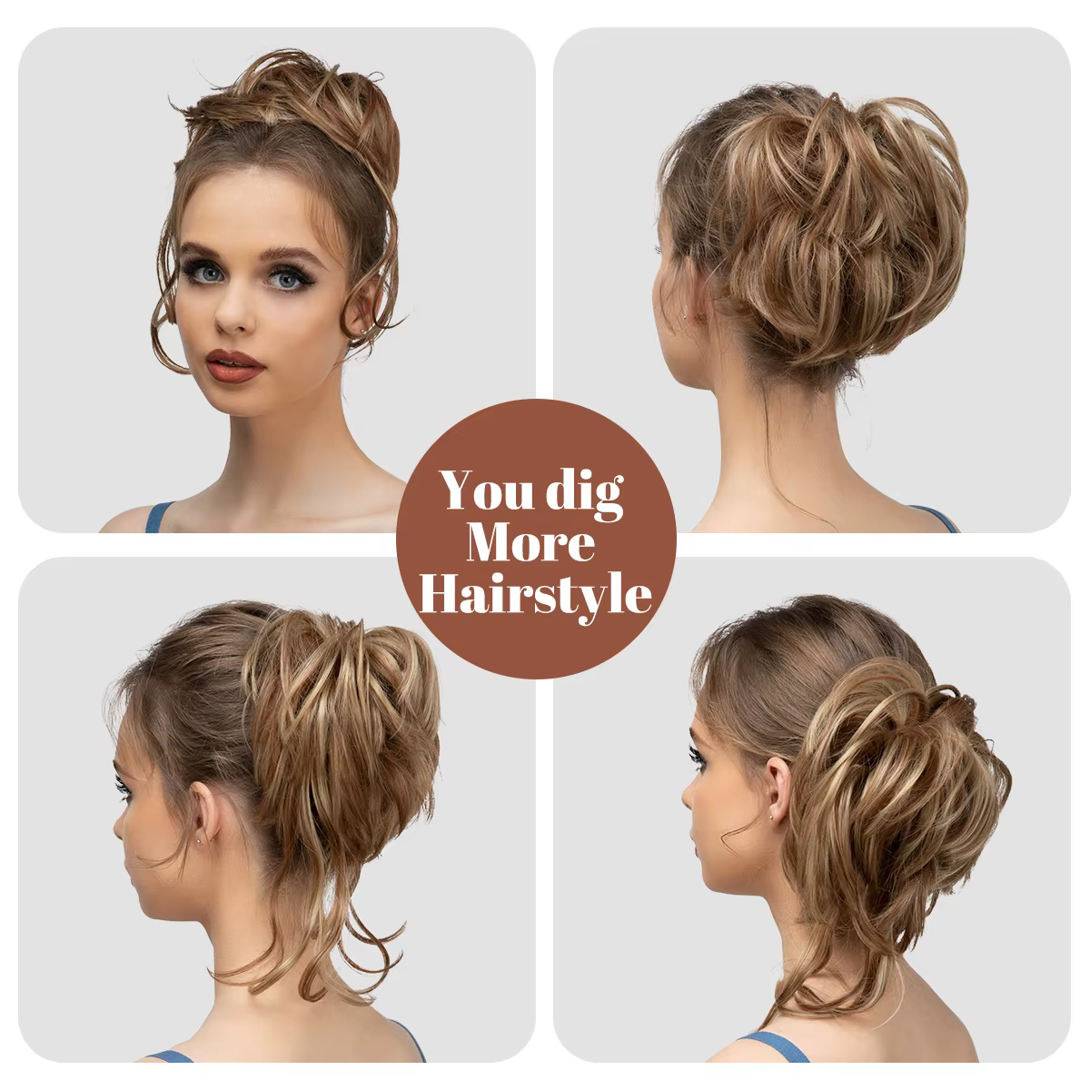 Postiches chignon synthétique pour femmes