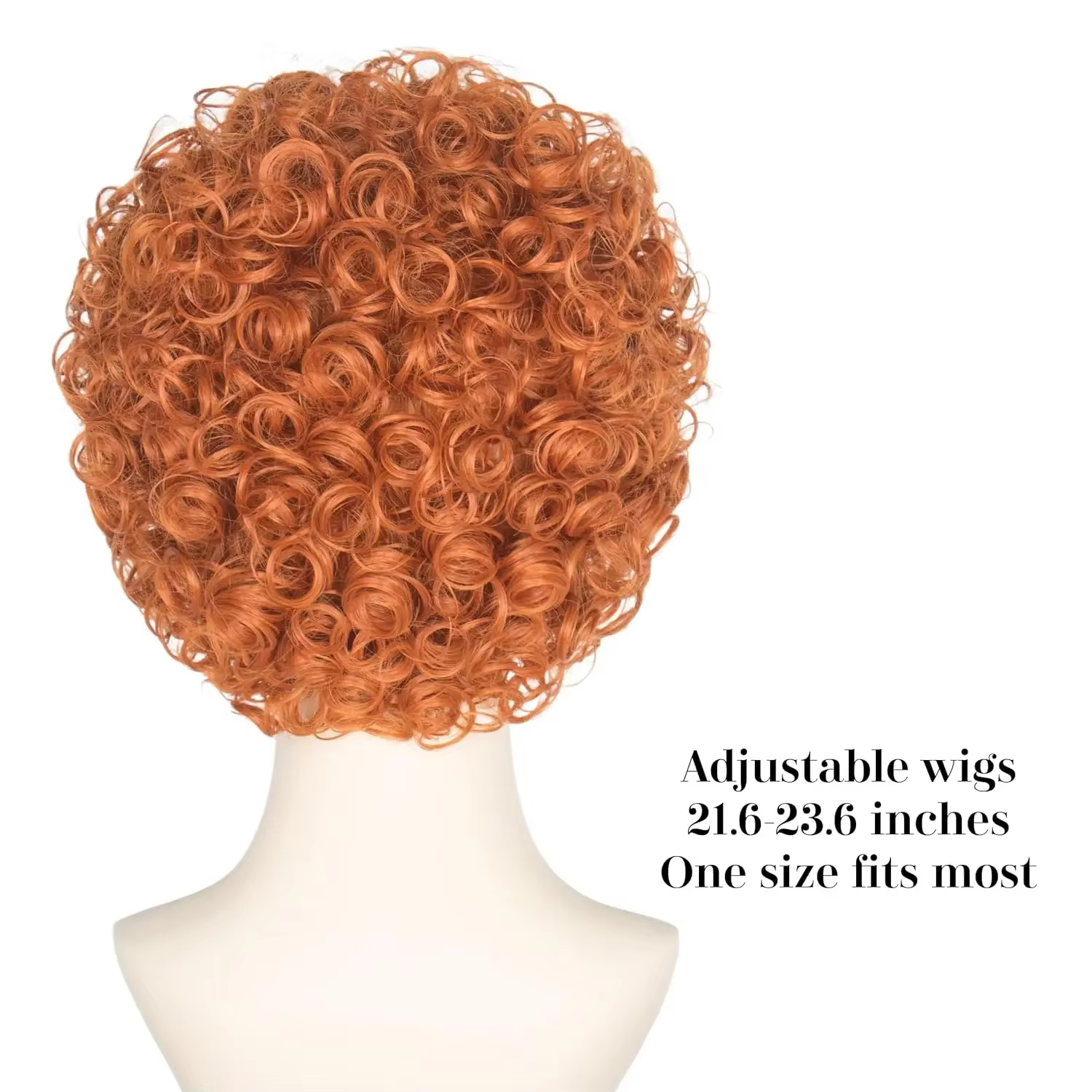 Perruque Courte Bouclée Rouge et Brune pour Femme
