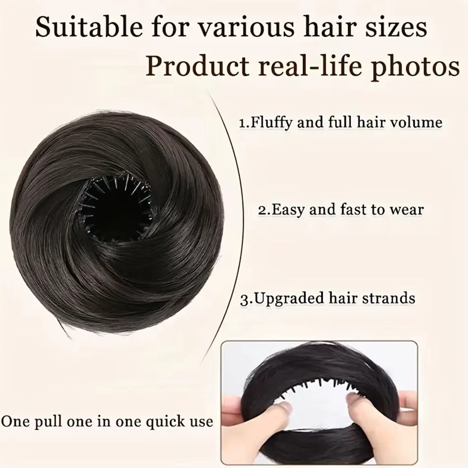 Chignon synthétique magique de 4 pouces