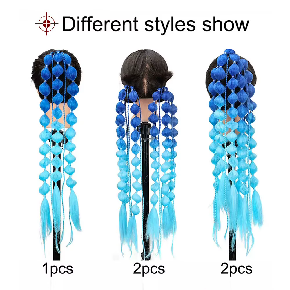 Extensions synthétiques de cheveux colorés 24 "