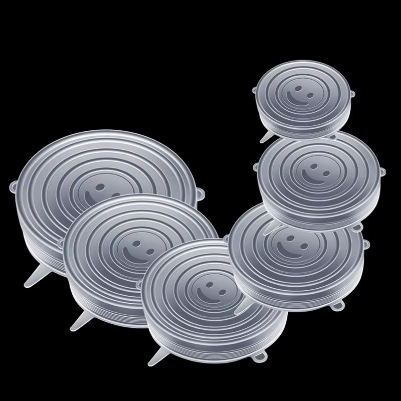 Couvercles extensibles en Silicone, réutilisables et hermétiques, pour conserver les aliments frais, bol extensible, ustensiles de cuisine