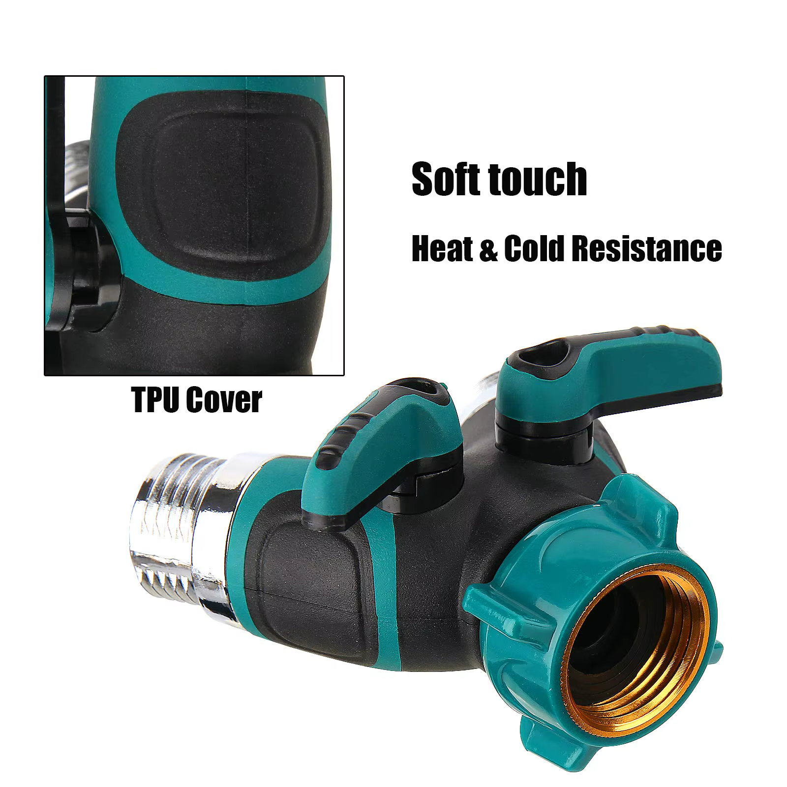 Séparateur de tuyau en alliage de Zinc de Type Y, Joint à Double voie, inverseur à deux robinets divisé, accessoires de jardin, dériveur d'eau à filetage interne