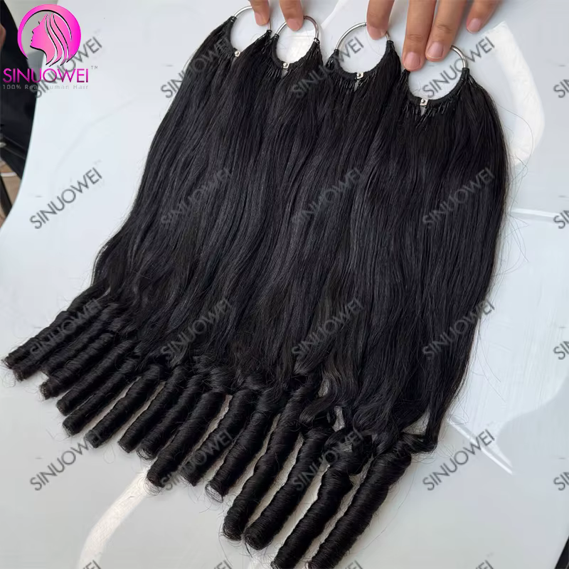 Extensions de cheveux humains au crochet French Curls