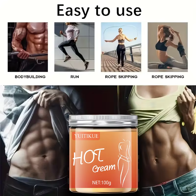 Crème raffermissante chaude 100g - partenaire d'entraînement, resserre la poitrine/bras/abdomen, hydrate et augmente la confiance, formule douce