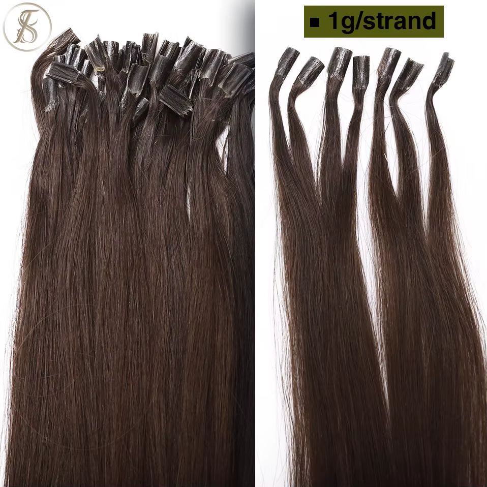 TESS U Tip-Extensions de Cheveux Naturels Pré-Collés