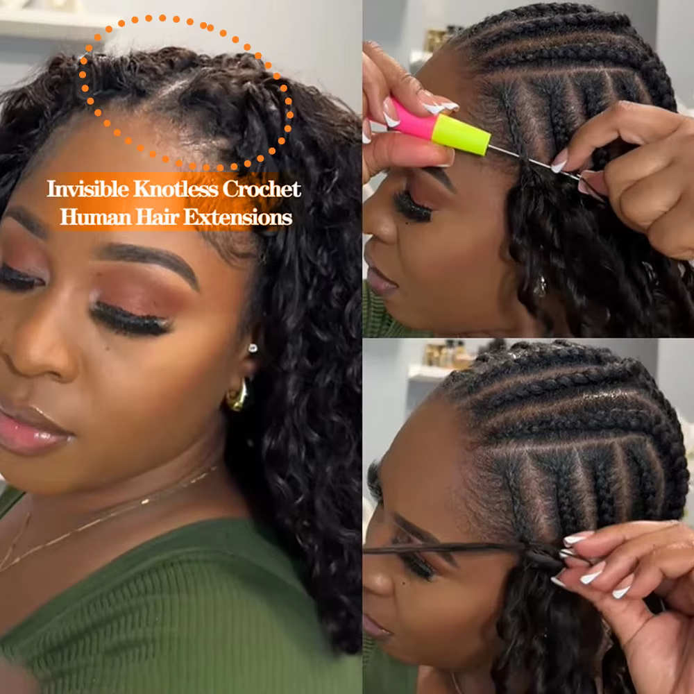 Extensions de cheveux au crochet Afro Kinky Curly Feather pour femmes
