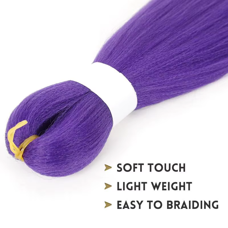 Perruque de Cosplay KPOP Rumi tressée violette longue de 26 pouces