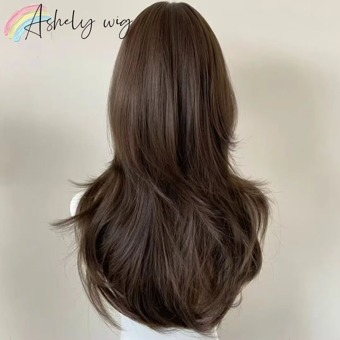 Perruque marron Ashely pour femmes