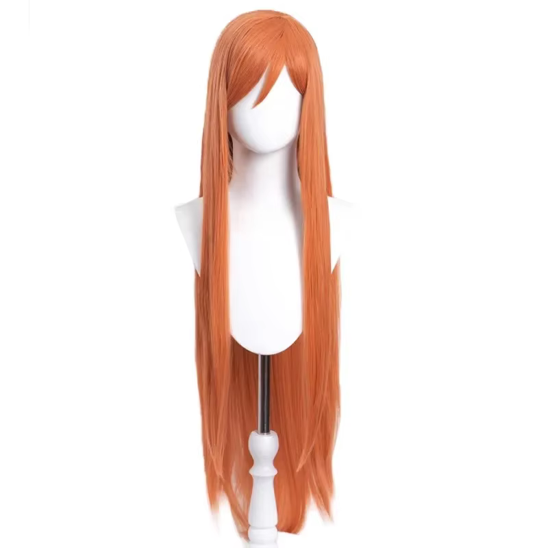 Anime eau de javel Inoue Orihime Cosplay Costume cheveux Super longs Orange bande dessinée perruques résistant à la