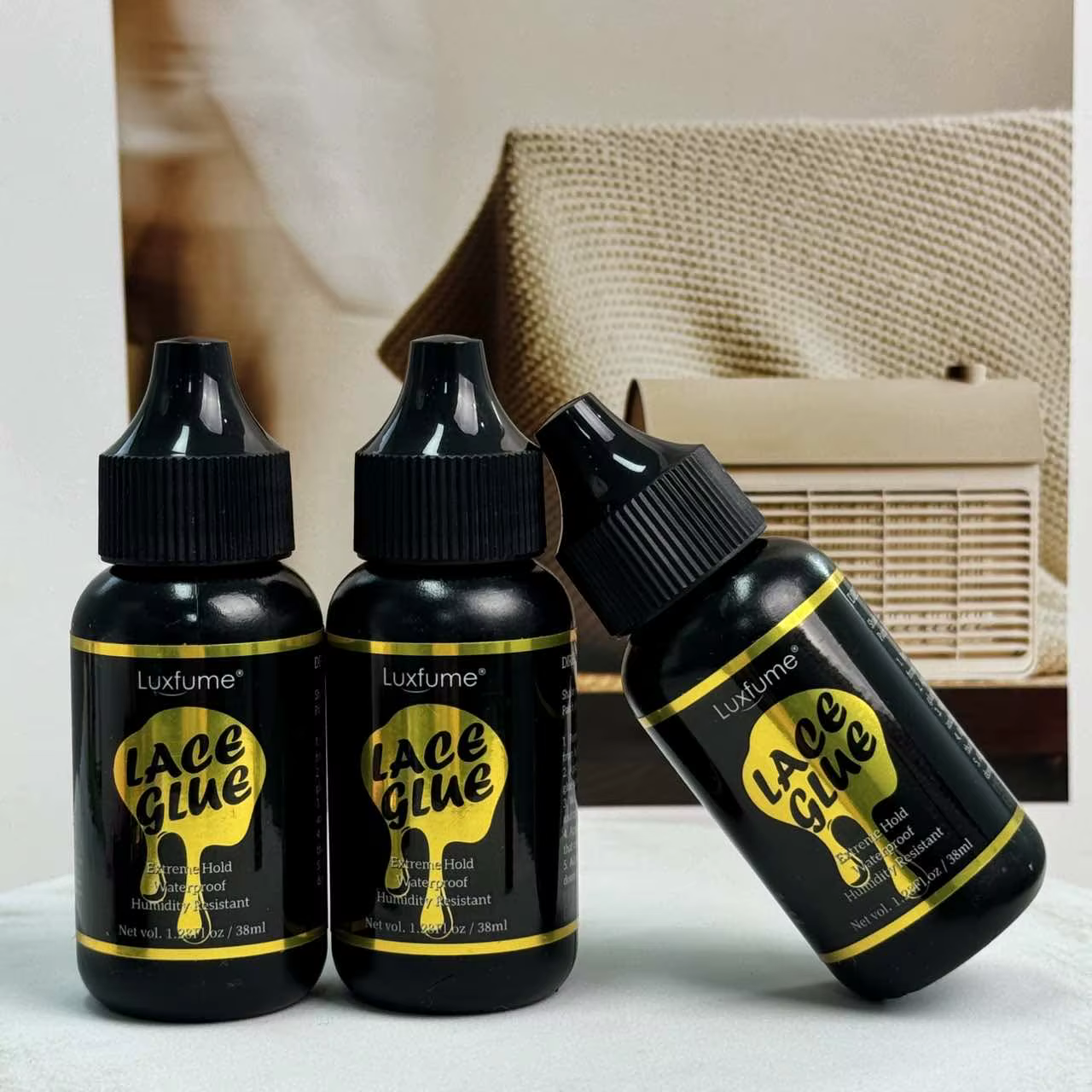 Luxfume 38ml Lace Glue Extreme Hold Waterproof Humidity Resistant Wig Adhesive