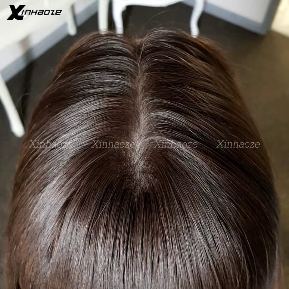 Perruque Full Lace Wig sans colle, cheveux naturels, Body Wave, brun foncé, doux, baby hair, HD, 5x5, pre-plucked, densité 180%, 360