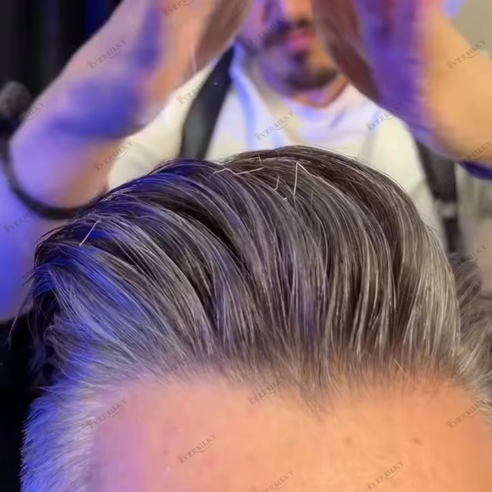 Perruque Lace Front Q6 respirante avec nœuds décolorés