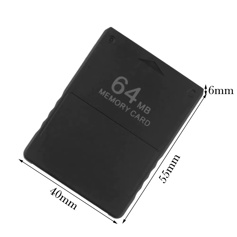Pour PS2 8 mo/16 mo/32 mo /64 mo/128 mo/256 mo carte mémoire cartes d'extension mémoire adaptées pour Sony PS1 PS2 carte mémoire noire en gros