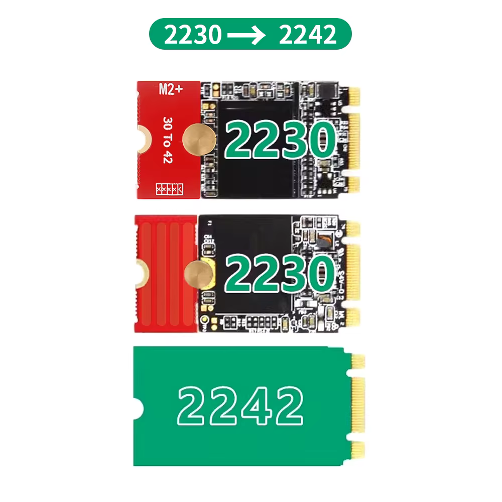 TISHRIC M.2 adaptateur d'extension SSD M2 disque SSD 2230 2242 2260 à 2280 support d'extension carte Riser transfert convertir