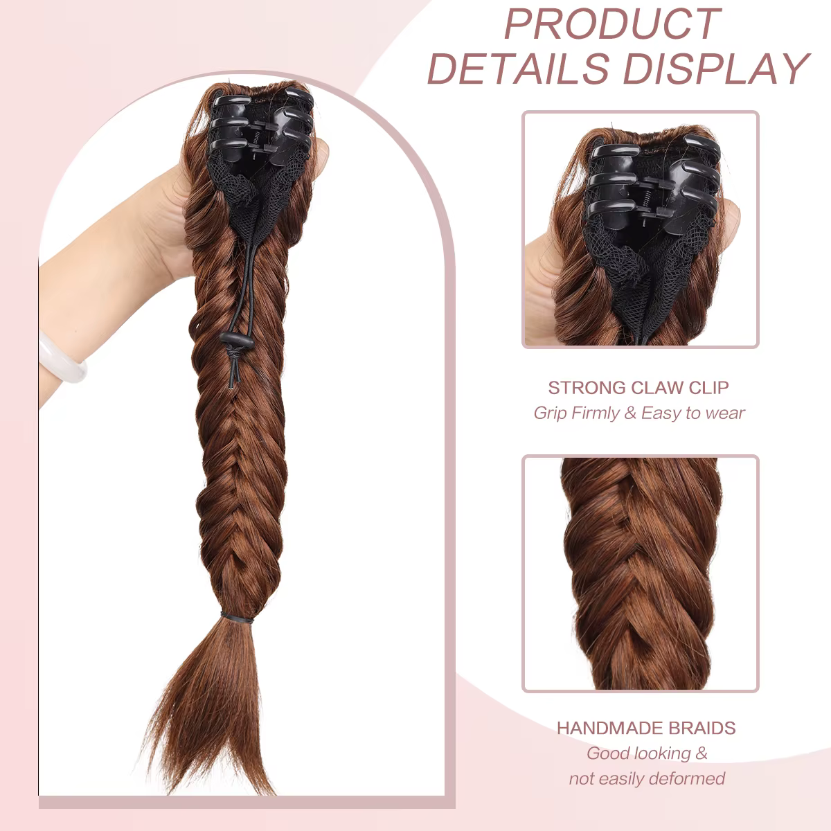 Extensions de cheveux tressées de 16 pouces