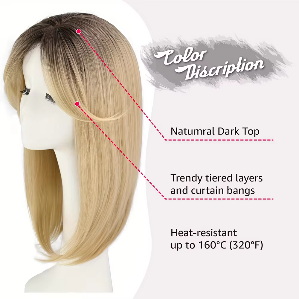 Extensions capillaires synthétiques avec frange