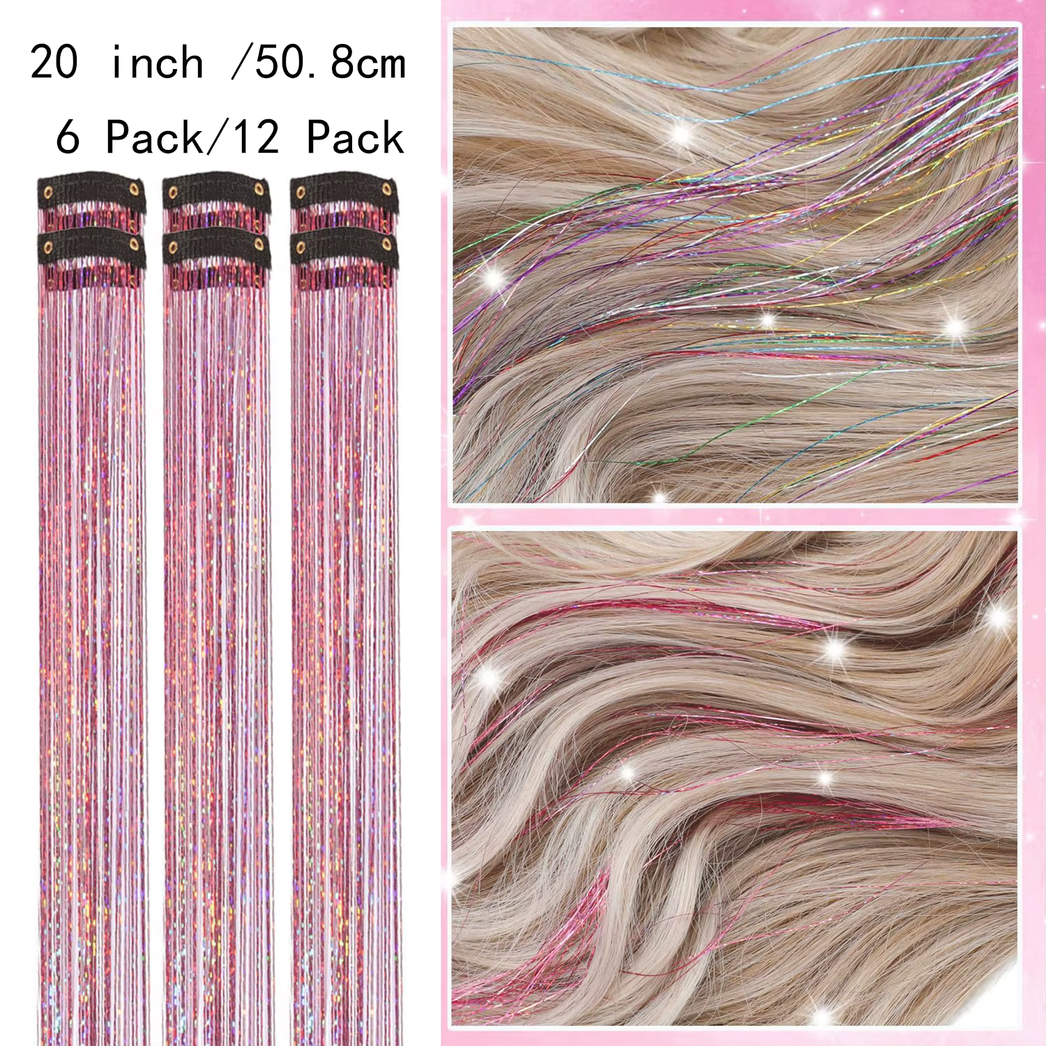 Pince à cheveux synthétique 6/12Pas